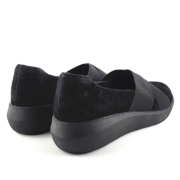 Clarks Kayleigh Black Slip On Flats Shoes Suede Lightweight Size 7.5M - Picture 6 of 14